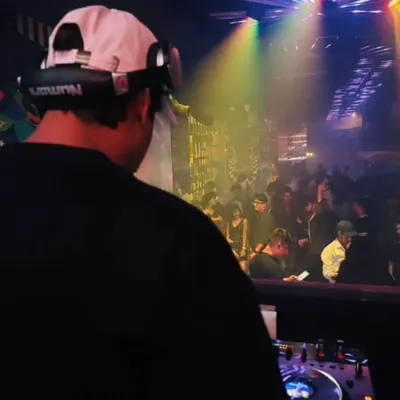 A typical night at one of my club residencies. My goal is always to get the whole room connected to the music, creating an unforgettable party atmosphere.