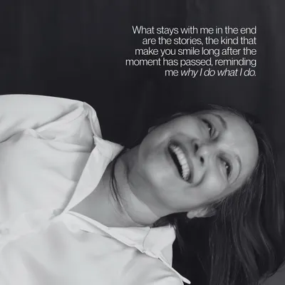 A moment of pure, uninhibited laughter. This black and white self-portrait captures the joy that reminds me why I do what I do.