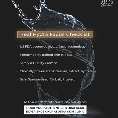 This is my checklist for a real HydraFacial. I only use US FDA-approved technology and follow clinically proven steps to cleanse, extract, and hydrate. At my clinic, we don't cut corners, only blackheads.