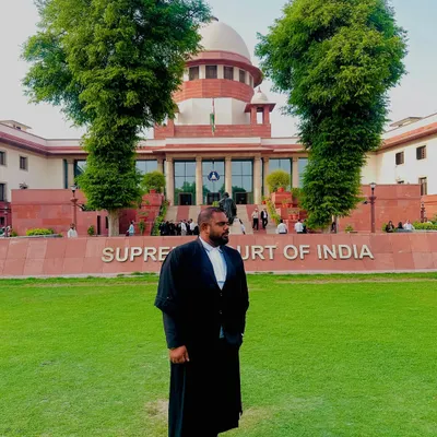 Standing before the Supreme Court of India, ready to fight for justice. This building represents the ultimate hope for every citizen.