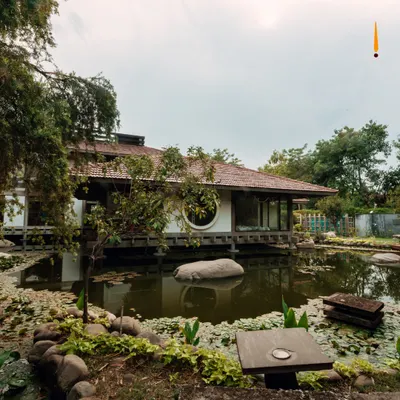 A sanctuary of peace and mindfulness. Our center, Yogakshema, is surrounded by tranquil waters and lush greenery, inviting you to pause, breathe, and reconnect with yourself.