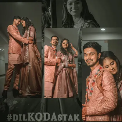 A creative collage from a Sangeet or reception, with the hashtag '#DilKoDastak' capturing the heart-touching vibe of the event.