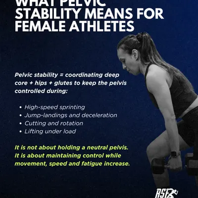 Pelvic stability is not about holding a neutral spine during a plank. It is about your deep core, hips, and glutes working together to control the pelvis during high-speed sprinting, jumping, cutting, and lifting.