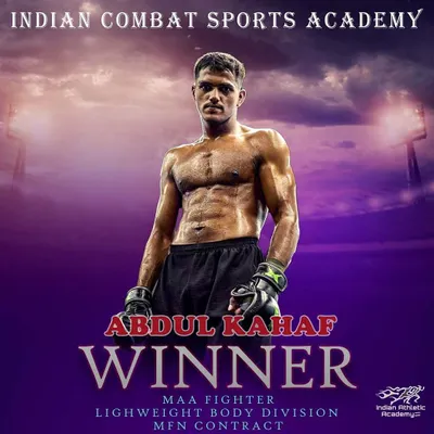Abdul Kahaf, winner of the MFN contract. He ran through the lightweight division to earn his spot. This is the start of a promising professional career.