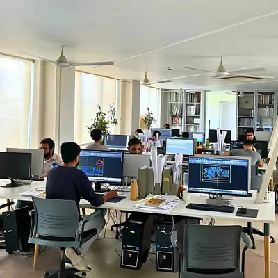 This is our creative ground. Our studio is an open, collaborative environment where our team of designers and architects work together, turning complex ideas into detailed plans. The space is designed to foster focus and teamwork.