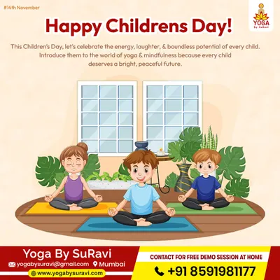 Happy Children's Day! We believe in introducing children to the world of yoga and mindfulness, giving them tools for a bright, peaceful future.