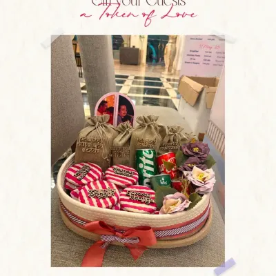Gifting your guests a token of love is a beautiful gesture. We specialize in creating customized hampers that reflect your wedding theme and your gratitude.