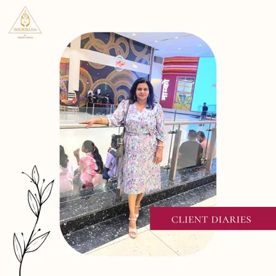 A happy client is my biggest motivation. This client is pictured enjoying an outing in her custom-made floral wrap dress, a perfect example of how I tailor outfits to reflect your unique style and personality.