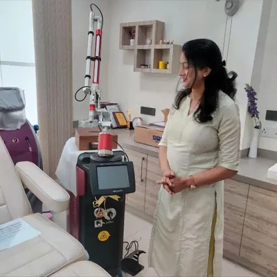 I am proud to have the state-of-the-art TRIBEAM NdYAG laser in my clinic. This powerful device allows me to effectively target and treat difficult pigmentation issues like melasma, freckles, and deep-seated sunspots.