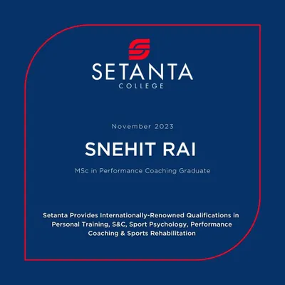 I am proud to be a graduate of Setanta College with a Master of Science in Performance Coaching. This advanced degree has provided me with a deep, scientific foundation that informs every aspect of my coaching and mentorship.