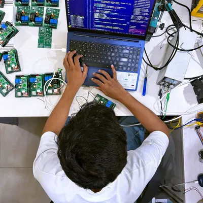 Before it becomes "smart," it starts here. Late nights, countless lines of code, and circuit boards. This is where my ideas become innovations. Engineering isn't just what I do, it's who I am.