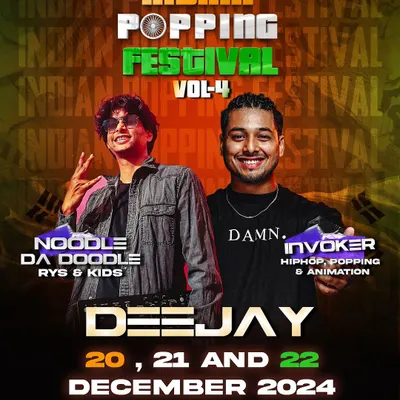I was thrilled to be on the DJ lineup for the Indian Popping Festival Vol-4 in Delhi. It's one of the biggest popping celebrations of the year, and I was ready to bring the perfect vibes for it.