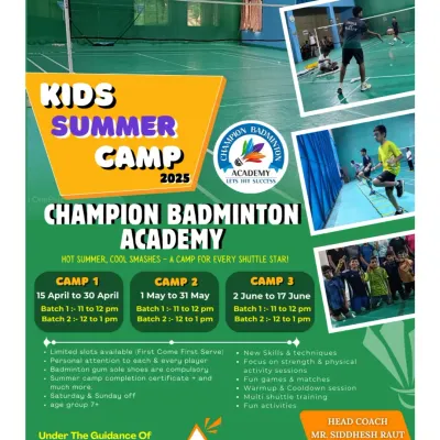 Get all the details for our Kids Summer Camp 2025. We have three camps running from April to June with flexible batches, personal attention, and a camp completion certificate for every participant.
