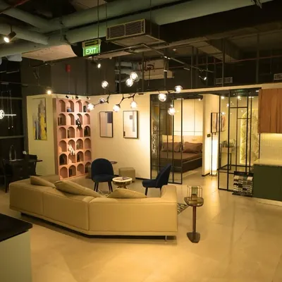 A view of my Kolkata Experience Centre, where you can explore different room setups, from living areas to kitchens, and see how various design elements come together.