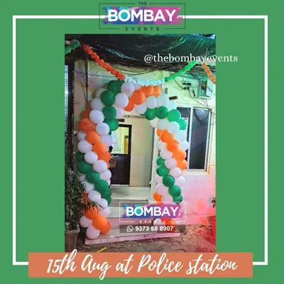 It was an honor to decorate the local police station for the 15th of August. This tricolor balloon arch created a respectful and celebratory entrance for the Independence Day flag hoisting ceremony.