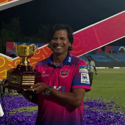 Another angle of the TNPL 2025 championship celebration. The joy of winning is unparalleled.
