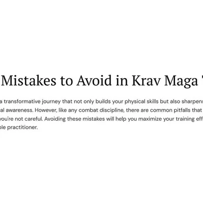 This series covers the common mistakes I see people make in Krav Maga training. Avoiding these pitfalls will accelerate your progress and make you a more confident and capable practitioner in a real situation.