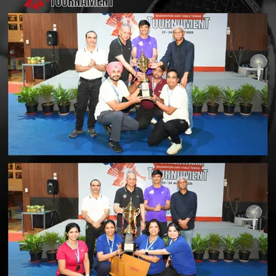 Celebrating the champions of the Manav Rachna Corporate Badminton & Table Tennis Championship. We manage the entire awards ceremony, ensuring every winner and runner-up is recognized for their performance.