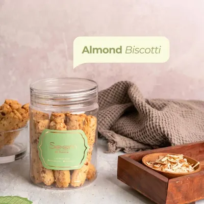Some days call for crunch, some for comfort. This jar of Almond Biscotti is perfect for those cravings, made the old-school way with clean ingredients to go with your chai.