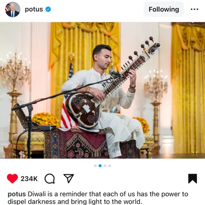 A screenshot of the official POTUS Instagram account featuring my performance at the White House. This level of recognition underscores the quality and prestige I bring to every event.