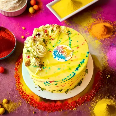 Splash into Holi with our vibrant Thandai cake! It’s the perfect blend of festive colors and the irresistible traditional flavor of thandai, making it a unique slice of happiness for your celebration.