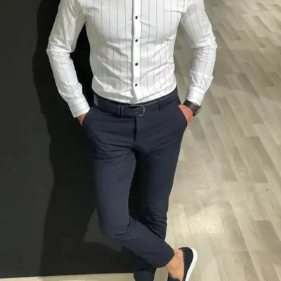 This is the standard of fit I aim for with every formal shirt and trouser combination. The slim-fit tailoring ensures a modern look without sacrificing comfort, making it ideal for a long day at the office or a formal gathering.