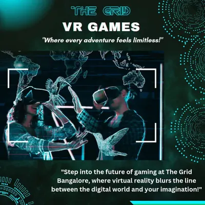 Step into the future of gaming with our VR experiences. This graphic illustrates how virtual reality blurs the line between the digital world and your imagination.
