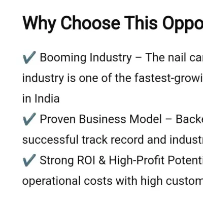 You are investing in a booming industry with a business model that has a successful track record. We have structured the franchise for a strong return on investment with high-profit potential.