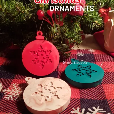 Our first Christmas launch. These handcrafted Jesmonite ornaments, in festive red, teal, and a soft marble, are designed to bring a touch of handmade warmth and joy to your tree.