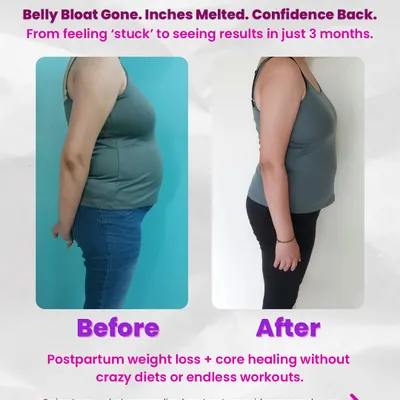 From feeling 'stuck' to seeing real results in just three months. This mama's journey shows a visible reduction in belly bloat and a stronger core, achieved without endless workouts or crazy diets.