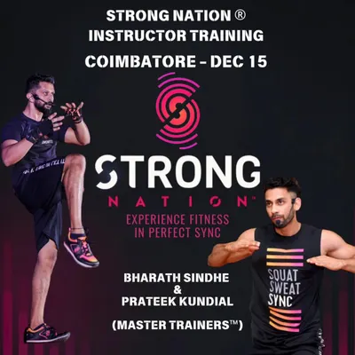 Hello Coimbatore! I'm bringing the official Strong Nation Instructor Training to you. This graphic gives you all the details for the upcoming session, including a limited-time discount to help you start your journey.