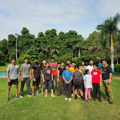 Day 1 of our outdoor training camp. The squad getting together in the park for a change of scenery but the same intense workout.