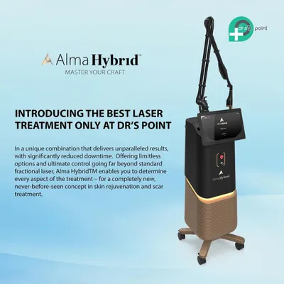 Introducing the Alma Hybrid, the best laser treatment available at our clinic. It combines multiple laser technologies to deliver unparalleled results in skin rejuvenation and scar treatment with reduced downtime.