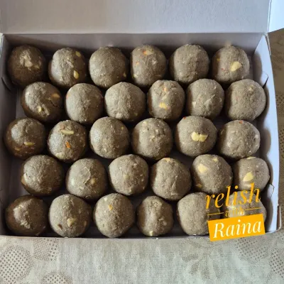 These are my Bajra (Pearl Millet) Laddoos, a gluten-free winter delicacy. Bajra is a wonderful millet that helps with digestion, blood sugar control, and bone strength.