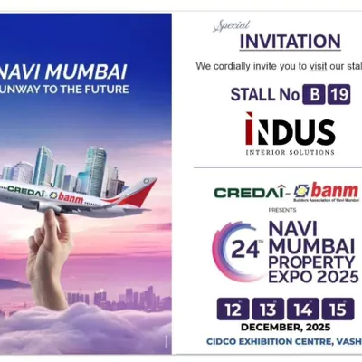 This is an official invitation from our participation in the Navi Mumbai Property Expo 2025, organized by CREDAI-BANM. Our presence at such a significant real estate event demonstrates our capability to deliver high-quality exhibition solutions for prominent B2B trade shows.