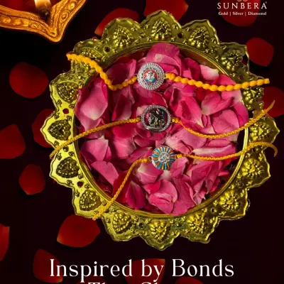 Inspired by bonds that shine, this image captures the festive spirit of Raksha Bandhan. My handcrafted silver rakhis are displayed in a traditional thali with rose petals and a diya, ready for the ceremony.