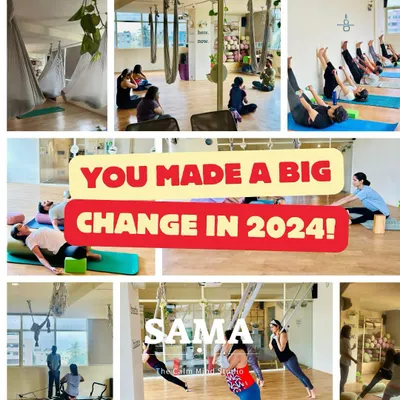 A look back at the big changes our community made together in 2024. This collage celebrates the thousands of hours of calm mind practice and the many unique formats we explored, from Yoga Nidra to Reformer Pilates.