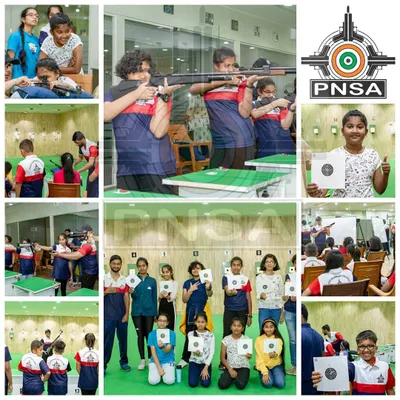 This collage captures the energy and excitement of our young shooters. It's incredible to see them embrace the sport, learn discipline, and proudly display their target sheets after a session.