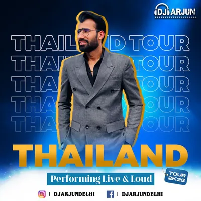 Taking the party to Thailand. This poster announces my 2023 tour, showcasing my experience in handling international destination weddings and events.