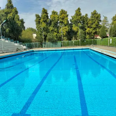 A look at our clean and well-maintained swimming pool at the Apeejay School campus. We are obsessed with hygiene and ensure the water is always crystal clear, providing a safe and inviting space for your swimming lessons.