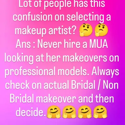 My honest advice for all brides to be. Don't just book a makeup artist based on photos of professional models. Always ask to see their work on real clients to understand their true skill and style.