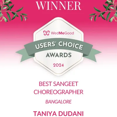The 2024 WedMeGood Users' Choice Award, a symbol of my commitment to excellence and client satisfaction.
