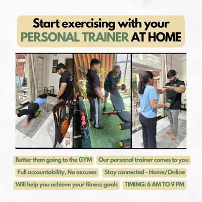 I bring personal training to your home, with flexible timings from 6 AM to 9 PM. Get full accountability and achieve your fitness goals without going to the gym.