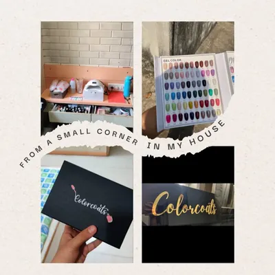 A little throwback to where it all began. I started Colorcoatss from a small corner in my house with just a few supplies and a big dream. These pictures show my very first setup and branding.