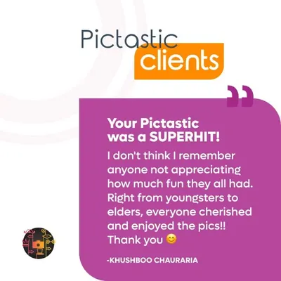 A wonderful review from a happy client who said the experience was a "SUPERHIT". I love hearing that everyone, from youngsters to elders, cherished and enjoyed the photos.