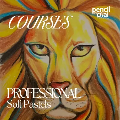 Our professional soft pastel courses empower you to create powerful and expressive artworks like this majestic lion. This medium is perfect for artists who love bold, vibrant color.