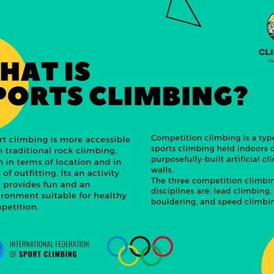What is sports climbing? It's a fun, accessible, and competitive version of rock climbing held indoors on artificial walls. It's a great way to challenge yourself in a healthy and supportive environment.