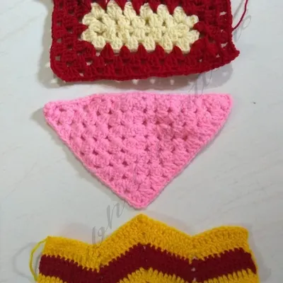 Here are some fundamental crochet patterns every beginner learns. You can see a classic granny rectangle, a granny triangle, and the popular chevron or ripple stitch, each creating a different fabric style.