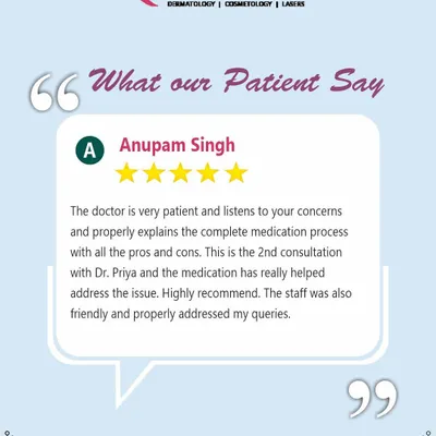 This patient's feedback is a testament to my clinical approach. I prioritize listening to concerns and explaining the pros and cons of any medication or procedure. This ensures my patients feel heard, informed, and confident in their treatment plan.