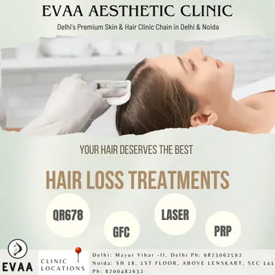 We offer a comprehensive suite of advanced hair loss treatments beyond PRP. Our clinic provides specialized solutions including GFC (Growth Factor Concentrate), QR678, and Low-Level Laser Therapy, tailored to each client's specific condition.